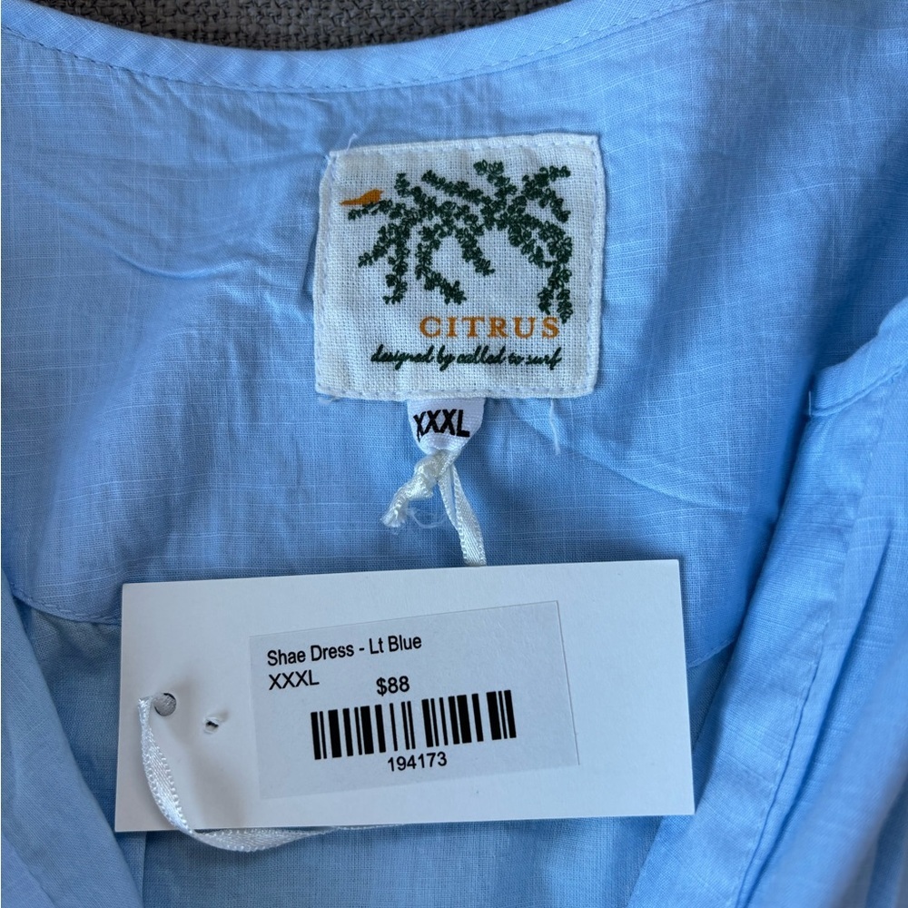 Citrus Called to Surf Shae Maxi Dress Light Blue Coastal Feminine Boho XXXL - Picture 8 of 10